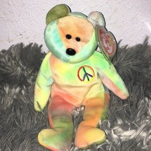 Peace bear ty beanie baby